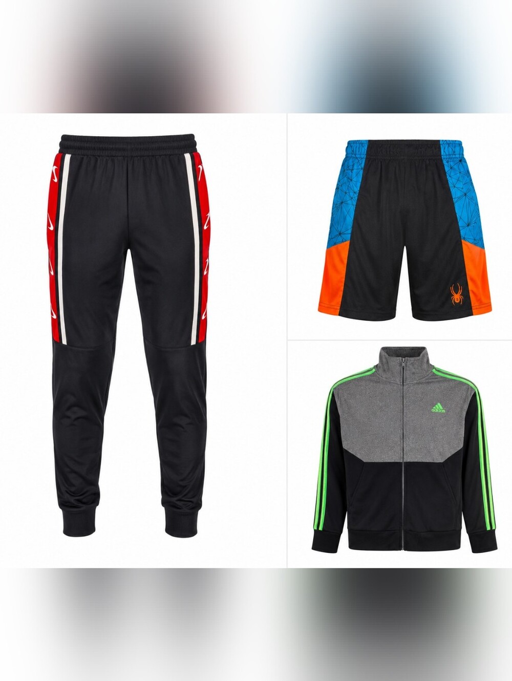 Boys Bundle Activewear Adidas Nike Spyder Track Jacket Joggers Shorts Small READ